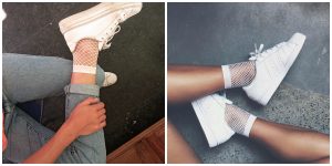 Women Girls Fishnet Ankle High Socks Lady Mesh Lace Fish Net Short Socks Sanwood Women