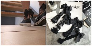 10 Colors.Chic Streetwear Women's Breathable Bow Fishnet Socks.Sexy Hollow out Flower Mesh Nets Socks Ladies Girl's Bow knot Sox