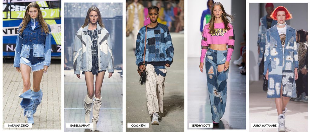 tendances mode printemps-été patchwork jeans 2019